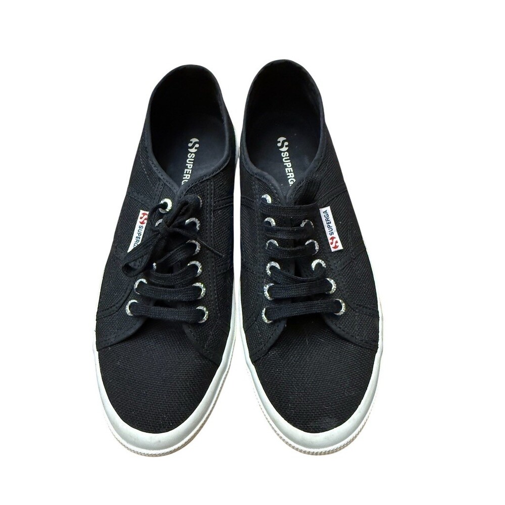 Superga Black Lace Up Low Top Casual Shoes EU 41 US 9.5